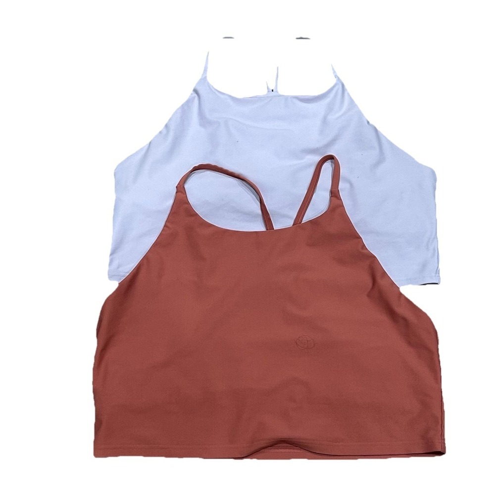 Two Old Navy Active Powersoft 2X Womens Activewear Top Sports Bra‎ Built In Bra